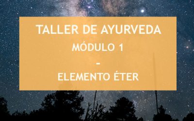 MÓDULO 1 DEL TALLER DE AYURVEDA – 26 SEPTIEMBRE – RESERVA TU PLAZA (PRESENCIAL & ONLINE)