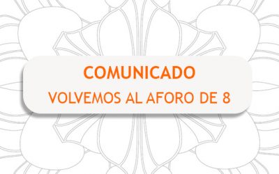 VOLVEMOS AL AFORO DE 8 POR CLASE · RESERVA TU PLAZA